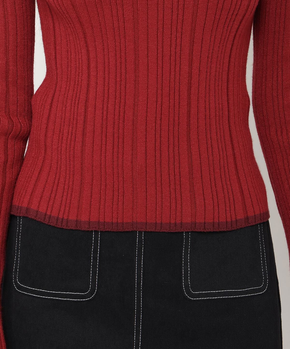 REDYAZEL「バイカラータートルニット」|ニット・セーター|