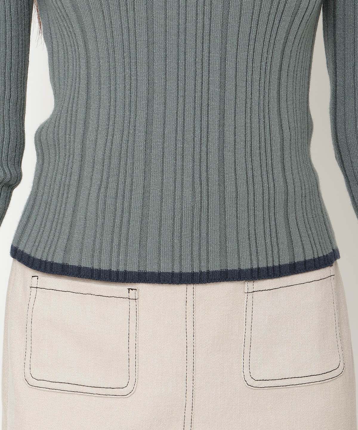 REDYAZEL「バイカラータートルニット」|ニット・セーター|