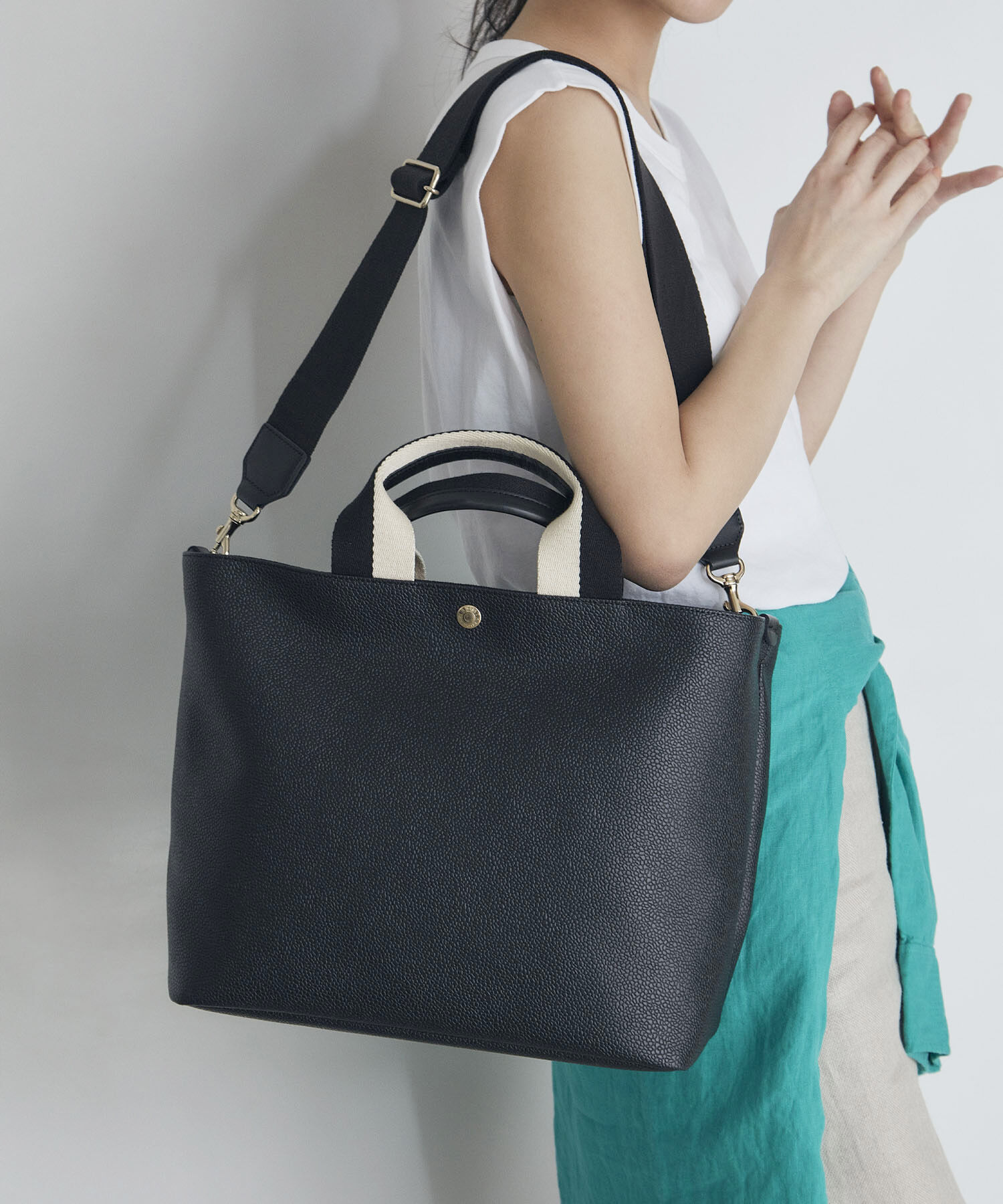 TOPKAPI BREATH「【Breath TOPKAPI】SCOTCH GRAIN スコッチグレイン プレーン バイカラーハンドル A4 トートバッグ」|トートバッグ|