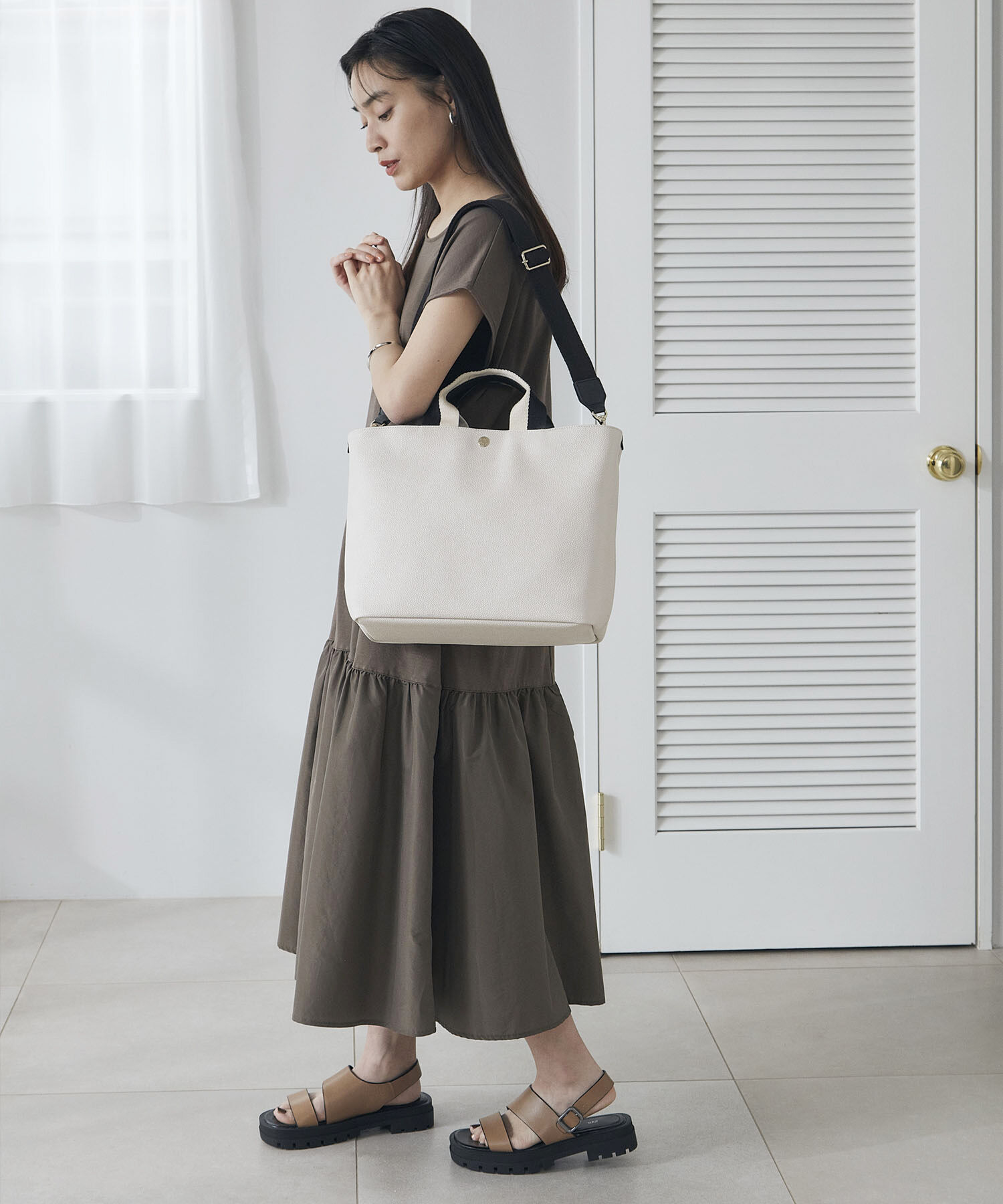 TOPKAPI BREATH「【Breath TOPKAPI】SCOTCH GRAIN スコッチグレイン プレーン バイカラーハンドル A4 トートバッグ」|トートバッグ|