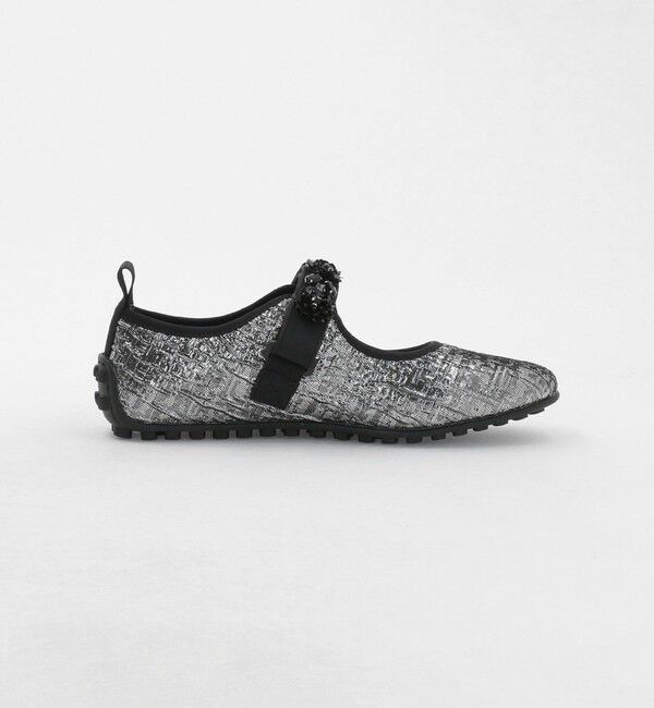 ODETTE E ODILE「＜SY＞フラワービジューベルクロメタリック フラット20&uarr;」|パンプス|