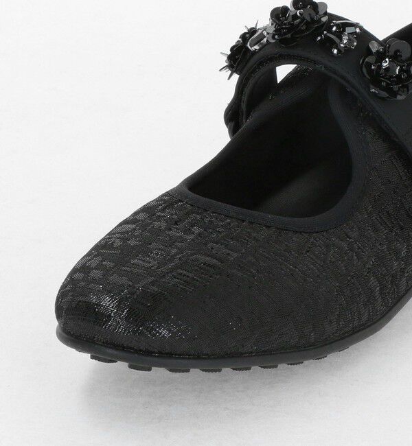 ODETTE E ODILE「＜SY＞フラワービジューベルクロメタリック フラット20&uarr;」|パンプス|