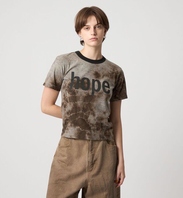 ASTRAET「＜FilMelange for ASTRAET＞ムラ プリント リンガーTシャツ」|Tシャツ・カットソー|MD.BROWN