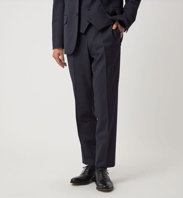 UNITED ARROWS green label relaxing「A+ TWPU サージ スリム アジャスター セットアップパンツ -ウォッシャブル・ストレッチ-」|スーツ|NAVY