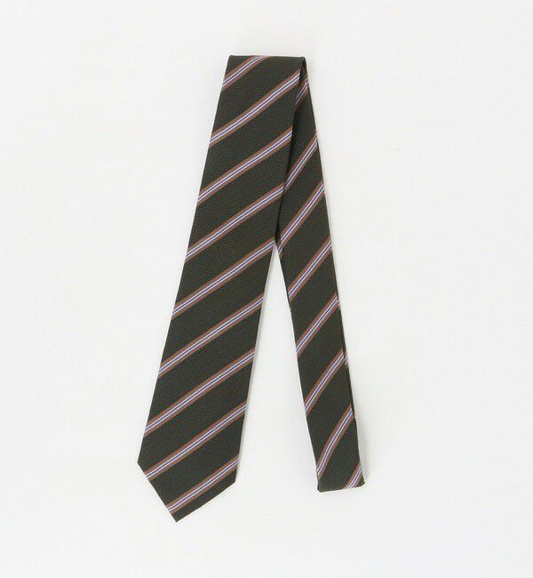 UNITED ARROWS green label relaxing「GLR シルク3 8.0cm ストライプ1 ネクタイ」|ネクタイ・蝶ネクタイ|OLIVE