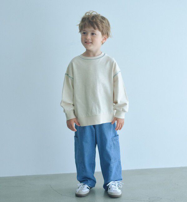 UNITED ARROWS green label relaxing「裏毛 配色ステッチ プルオーバー / キッズ  100cm-160cm」|Tシャツ・カットソー|