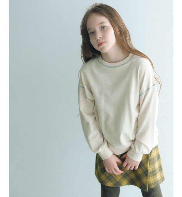 UNITED ARROWS green label relaxing「裏毛 配色ステッチ プルオーバー / キッズ  100cm-160cm」|Tシャツ・カットソー|