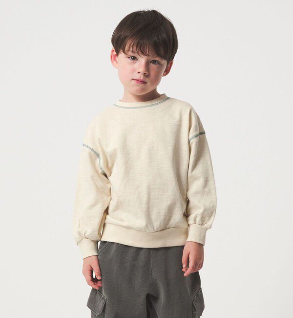 UNITED ARROWS green label relaxing「裏毛 配色ステッチ プルオーバー / キッズ  100cm-160cm」|Tシャツ・カットソー|