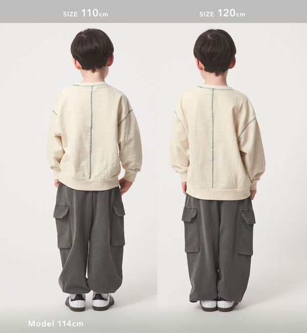 UNITED ARROWS green label relaxing「裏毛 配色ステッチ プルオーバー / キッズ  100cm-160cm」|Tシャツ・カットソー|