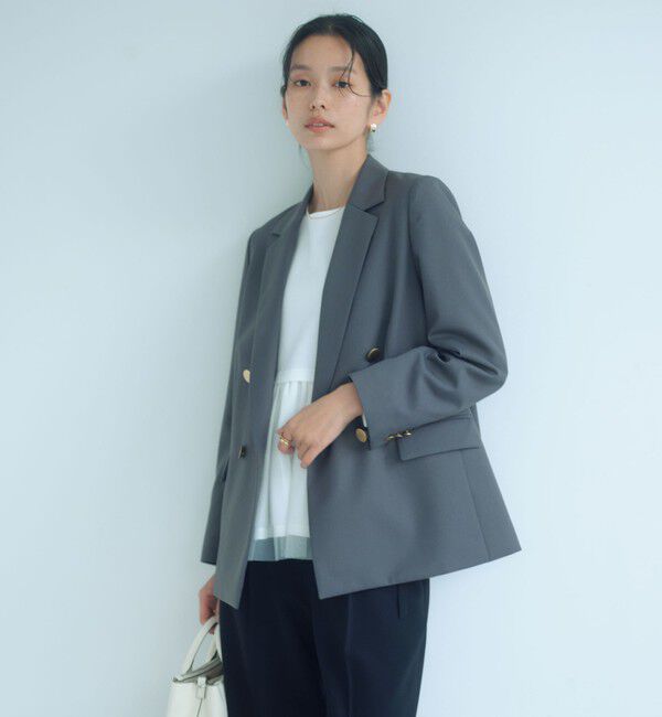 UNITED ARROWS green label relaxing「［size SHORTあり］Greed グリード ダブル ジャケット ウォッシャブル」|テーラードジャケット|MD.GRAY