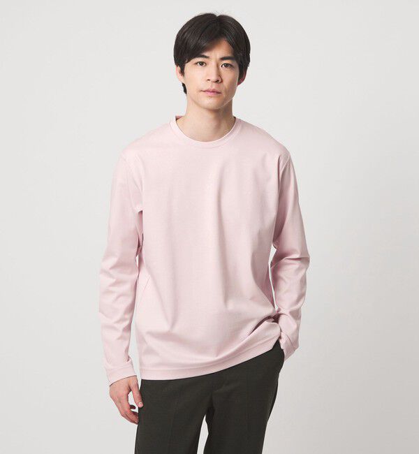 UNITED ARROWS green label relaxing「オーガニック コットン ポンチ クルーネック Tシャツ」|Tシャツ・カットソー|LT.PINK