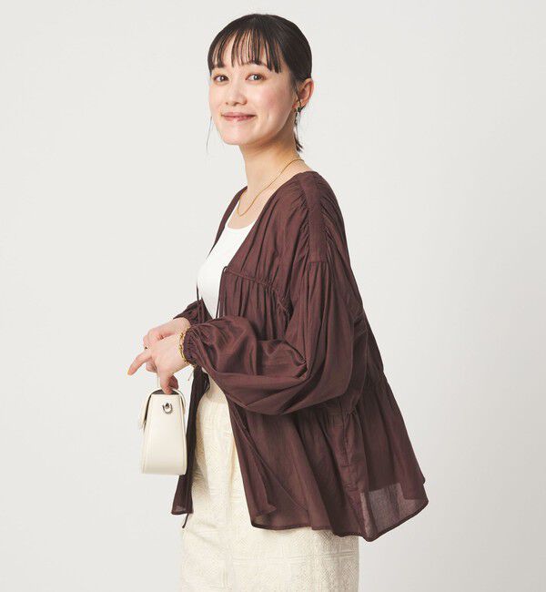UNITED ARROWS green label relaxing「全方位映えギャザーブラウス」|シャツ・ブラウス|MD.BROWN