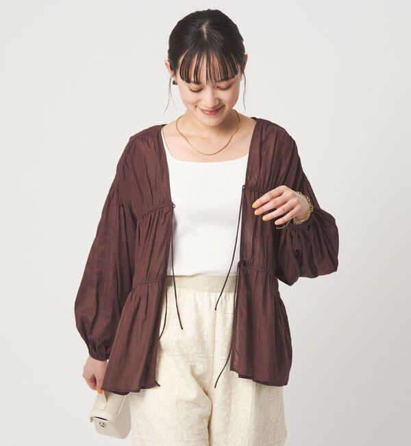 UNITED ARROWS green label relaxing「全方位映えギャザーブラウス」|シャツ・ブラウス|