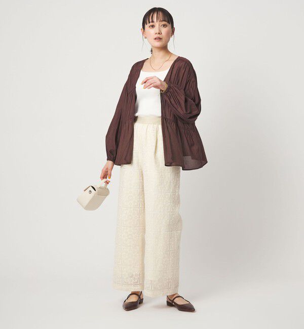 UNITED ARROWS green label relaxing「全方位映えギャザーブラウス」|シャツ・ブラウス|