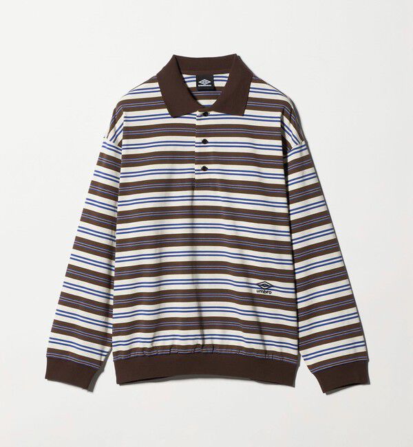 UNITED ARROWS green label relaxing「【別注】＜UMBRO＞ボーダー 長袖 ポロシャツ」|ポロシャツ|
