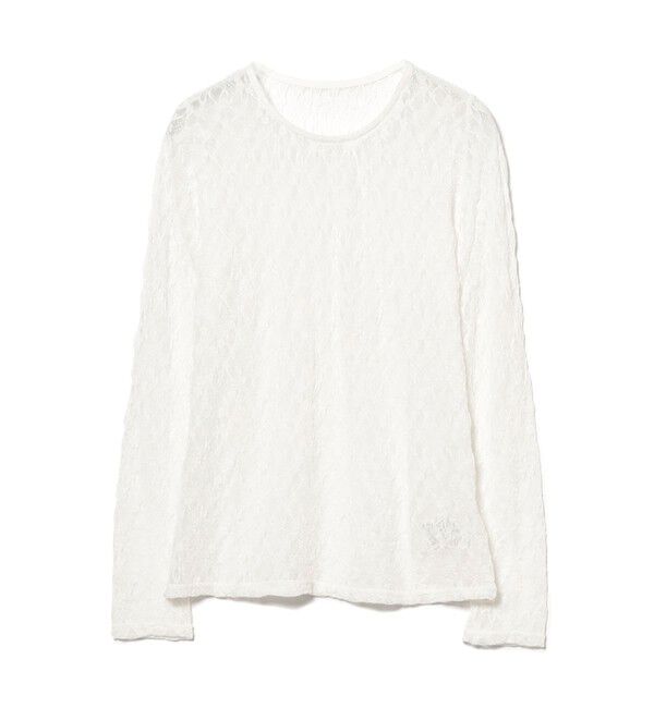 Ray BEAMS 「ストレッチレース クルーネック Tシャツ」|Tシャツ・カットソー|