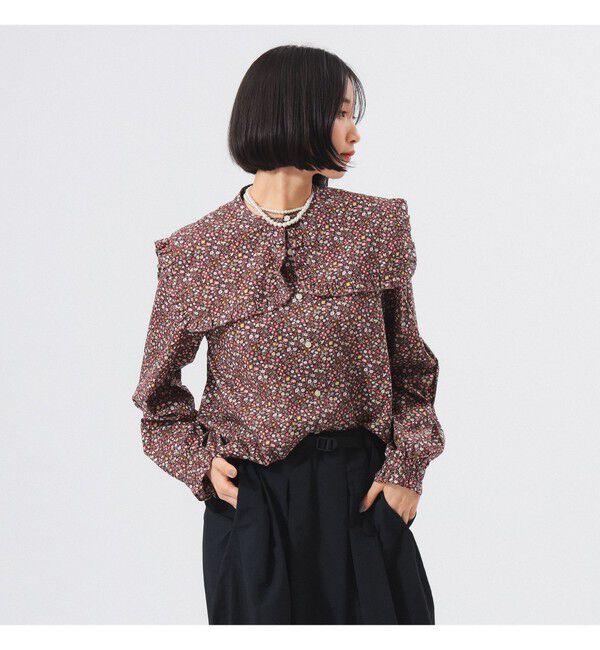 BEAMSBOY「リバティ デタッチ フリルカラー シャツ」|シャツ・ブラウス|