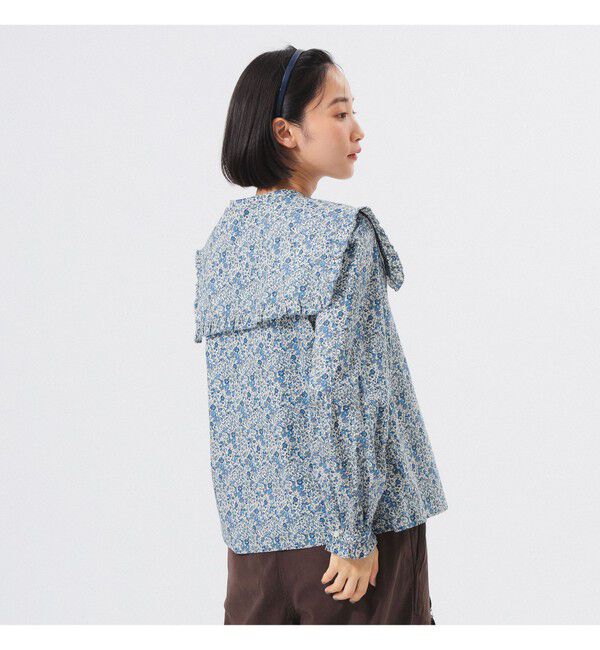 BEAMSBOY「リバティ デタッチ フリルカラー シャツ」|シャツ・ブラウス|