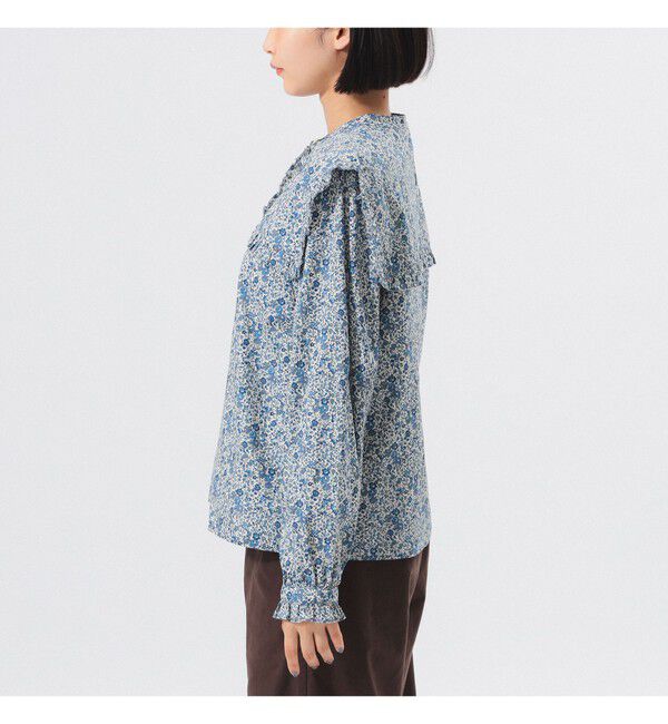 BEAMSBOY「リバティ デタッチ フリルカラー シャツ」|シャツ・ブラウス|