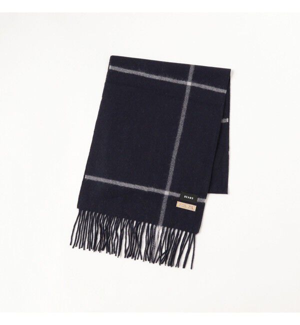 BEAMS「ウィンドウペンチェック アルパカ マフラー」|マフラー|