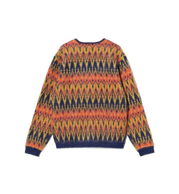 BEAMS PLUS「Cardigan Double Jacquard Chevron Pattern」|ニット・セーター|