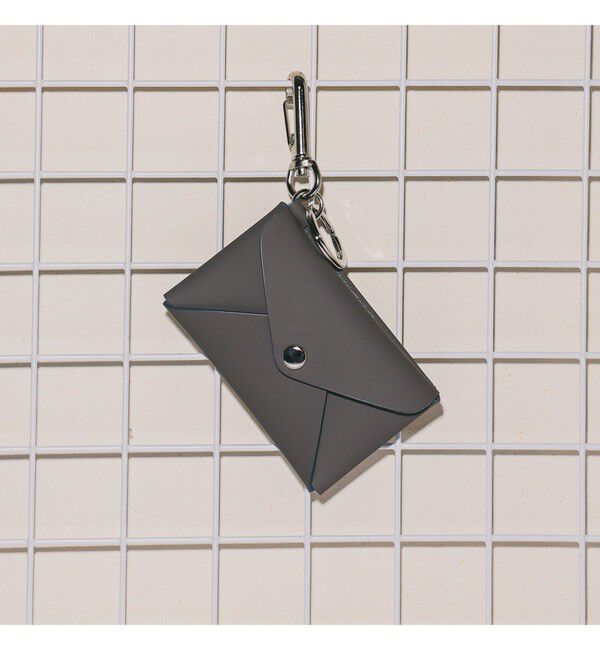 BEAMS「bPr BEAMS / ラバーレザー カードケース キーホルダー」|キーケース|GREY