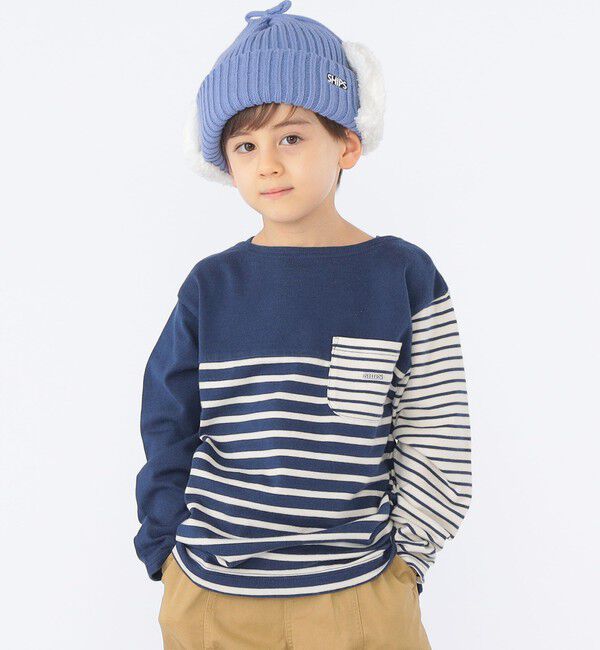 SHIPS KIDS「SHIPS KIDS:フェイクファー フラップ ワッチ」|ニット帽|