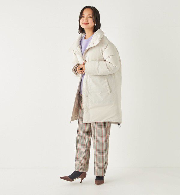 SHIPS Colors 「SHIPS Colors:〈洗濯機可能〉TR チェック タック ワイド パンツ」|スラックス|