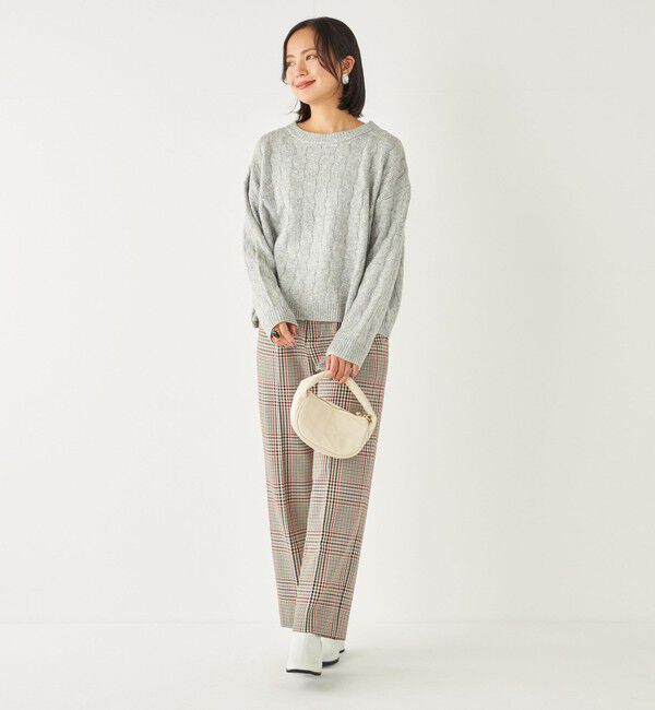 SHIPS Colors 「SHIPS Colors:〈洗濯機可能〉TR チェック タック ワイド パンツ」|スラックス|