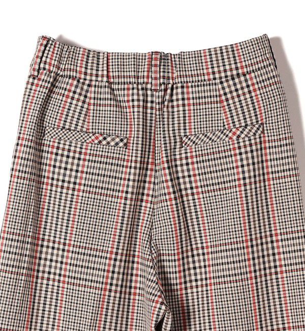SHIPS Colors 「SHIPS Colors:〈洗濯機可能〉TR チェック タック ワイド パンツ」|スラックス|