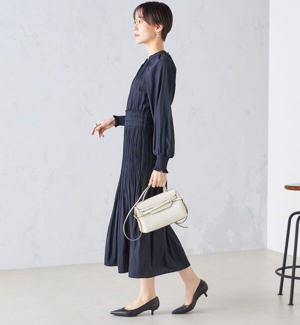 SHIPS for women「ウエスト シャーリング プリーツ ワンピース 24SS ◇」|ワンピース|