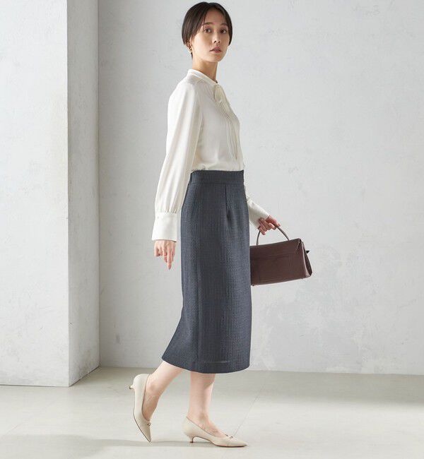 SHIPS for women「〈セレモニー対応可〉スラブ ツイード タイト スカート（セットアップ対応）」|タイト|
