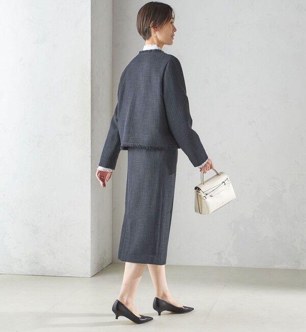 SHIPS for women「〈セレモニー対応可〉スラブ ツイード タイト スカート（セットアップ対応）」|タイト|