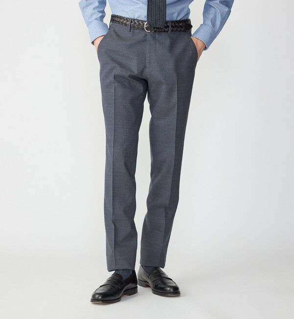 SHIPS「SHIPS: 〈手洗い可能〉ラスティック ウォッシャブル ストレッチ パンツ(無地)」|スラックス|