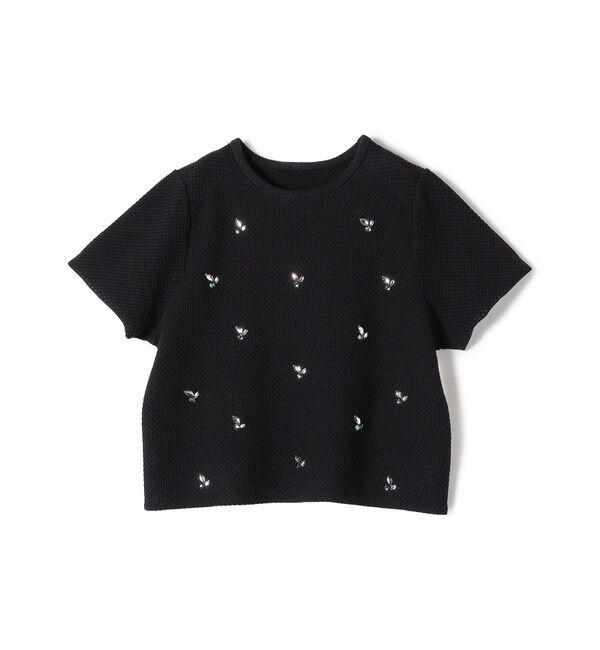 SHIPS for women「【WEB限定】〈手洗い可能〉ハイツイスト コットン ビジュー カノコ ニット」|プルオーバー|