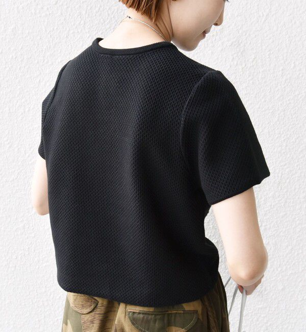 SHIPS for women「【WEB限定】〈手洗い可能〉ハイツイスト コットン ビジュー カノコ ニット」|プルオーバー|