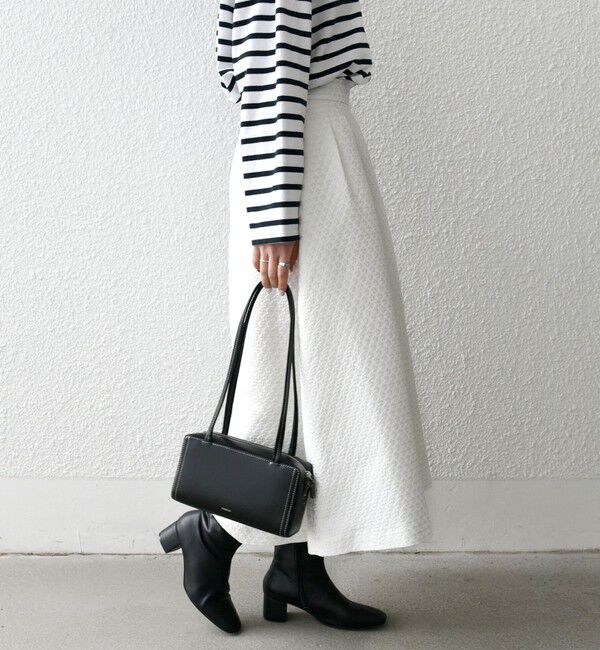 SHIPS any「SHIPS any:〈手洗い可能〉フラワー ジャカード タック スカート」|スカート|