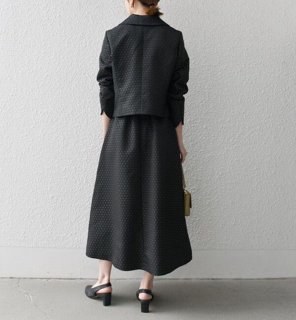 SHIPS any「SHIPS any:〈手洗い可能〉フラワー ジャカード タック スカート」|スカート|