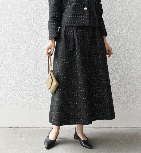 SHIPS any「SHIPS any:〈手洗い可能〉フラワー ジャカード タック スカート」|スカート|