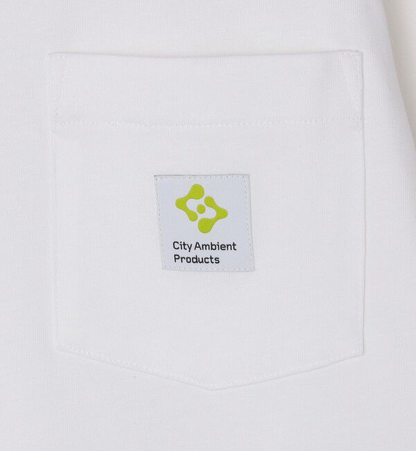 SHIPS「City Ambient Products: スクエアロゴ ポケット ロングスリーブ Tシャツ」|Tシャツ・カットソー|