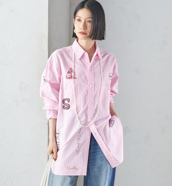 SHIPS for women「【SHIPS別注】WHITE FIELD: エンブロイダリー シャツ」|シャツ・ブラウス|
