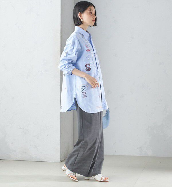 SHIPS for women「【SHIPS別注】WHITE FIELD: エンブロイダリー シャツ」|シャツ・ブラウス|