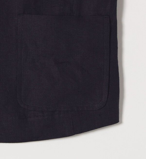 SHIPS any「SHIPS any:〈洗濯機可能〉ヨーロピアンフラックス リネン  Vネック コンパクト ベスト」|ベスト・ジレ|