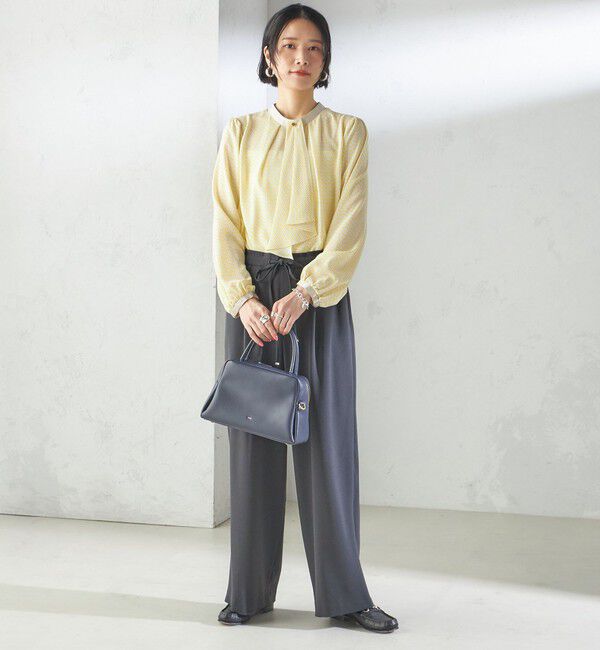 SHIPS for women「〈接触冷感 / 手洗い可能〉アセテート混 バック サテン ワイド パンツ」|その他|