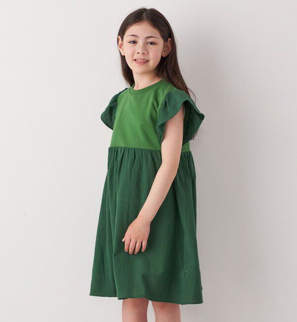 SHIPS any「SHIPS any: 〈洗濯機可能〉フリル ギャザー 切り替え ワンピース <KIDS>」|ワンピース|