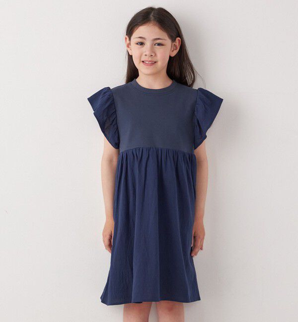 SHIPS any「SHIPS any: 〈洗濯機可能〉フリル ギャザー 切り替え ワンピース <KIDS>」|ワンピース|