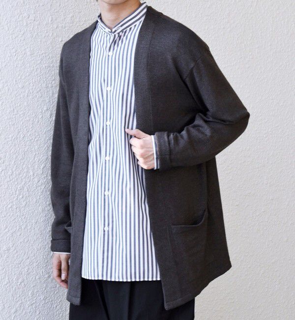 SHIPS any「SHIPS any:〈手洗い可能〉マシュマロ タッチ ニット ノーボタン カーディガン◇」|カーディガン|ブラック