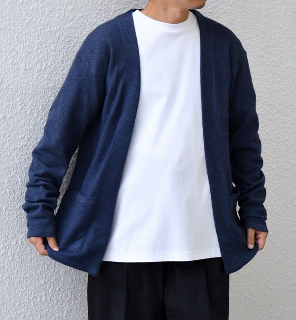 SHIPS any「SHIPS any:〈手洗い可能〉マシュマロ タッチ ニット ノーボタン カーディガン◇」|カーディガン|ネイビー