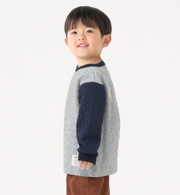 SHIPS Colors 「SHIPS Colors:80～130cm /〈洗濯機可能〉キルティング ケーブル トップス」|Tシャツ・カットソー|