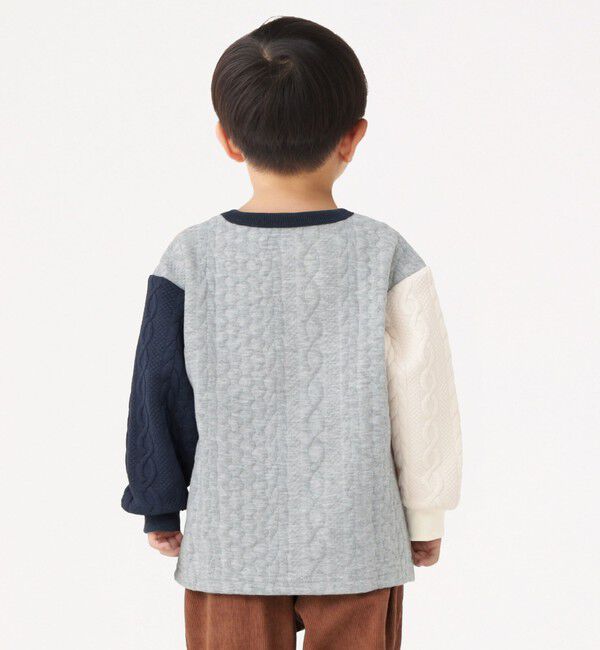 SHIPS Colors 「SHIPS Colors:80～130cm /〈洗濯機可能〉キルティング ケーブル トップス」|Tシャツ・カットソー|